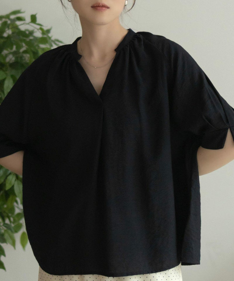 nAvy  5分袖スキッパーブラウス レディース商品画像-12