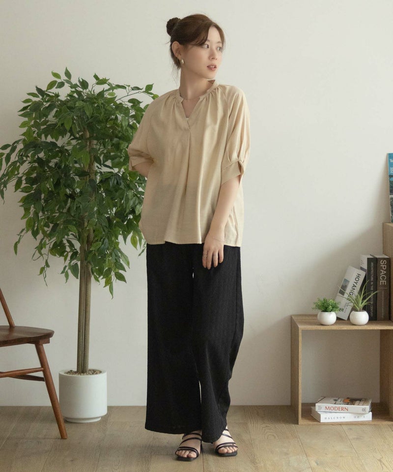 nAvy  5分袖スキッパーブラウス レディース商品画像-32