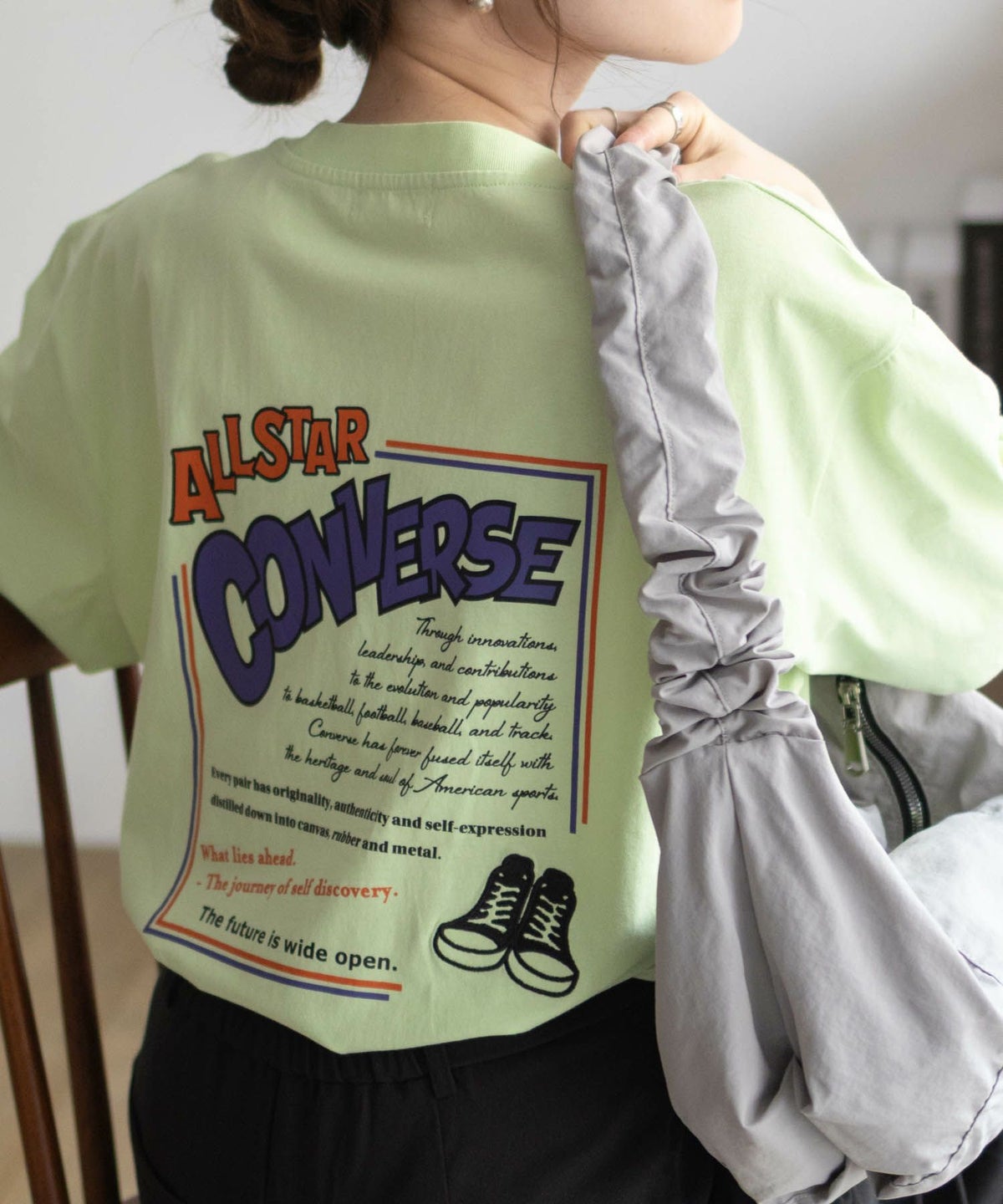 CONVERSE バックBOXプリントTシャツ レディース ネコポス 対応商品