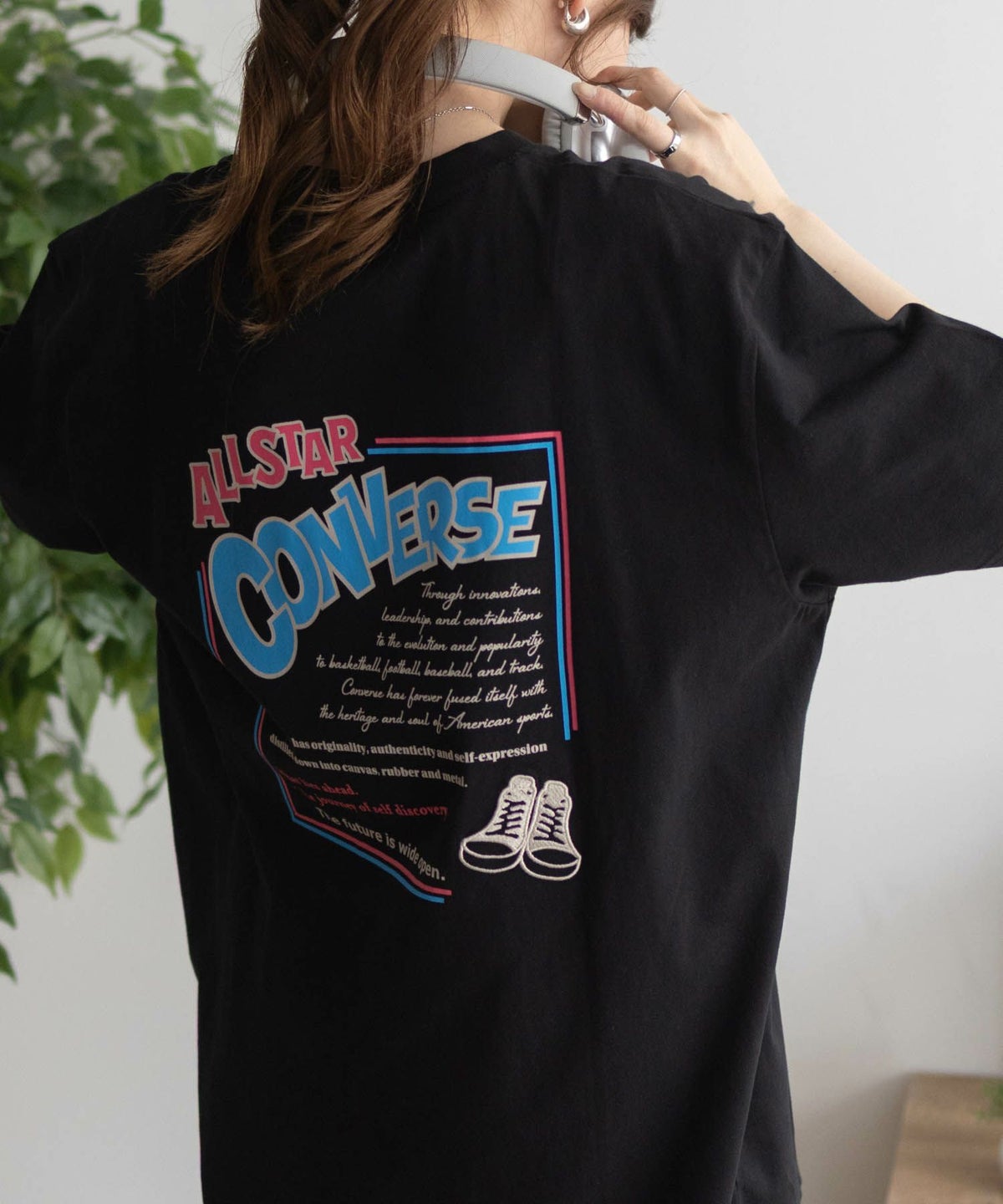 CONVERSE バックBOXプリントTシャツ レディース ネコポス 対応商品