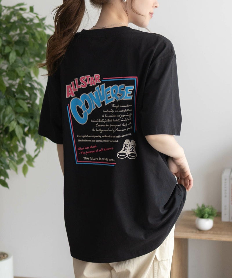 CONVERSE  バックBOXプリントTシャツ レディース メール便 対応商品商品画像-9