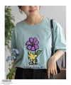 PEANUTS SNOOPY サガラ刺繍Tシャツ レディース メール便 対応商品商品サムネイル-3