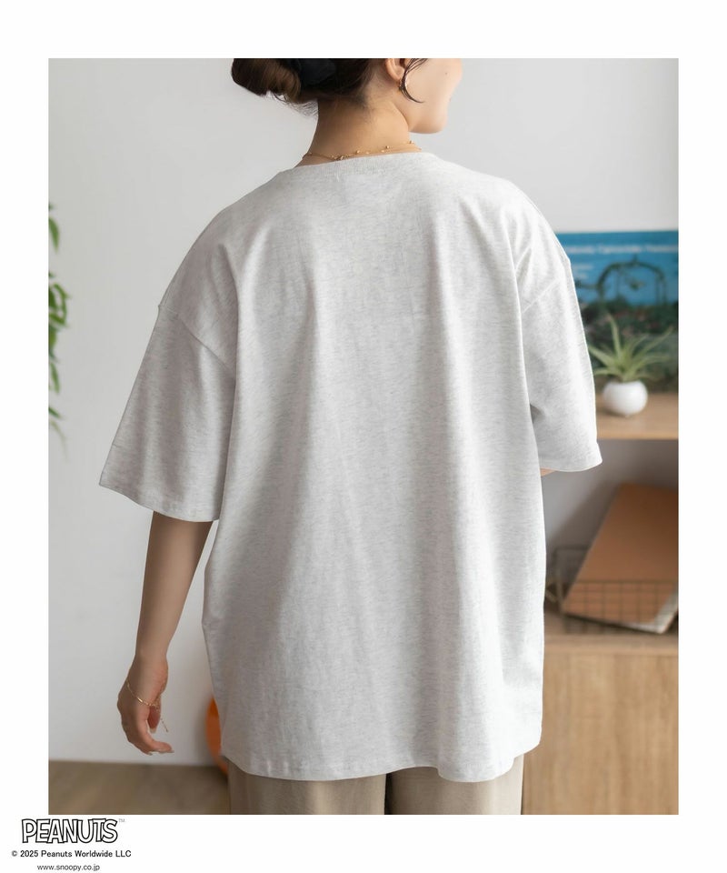 PEANUTS SNOOPY サガラ刺繍Tシャツ レディース メール便 対応商品商品画像-9