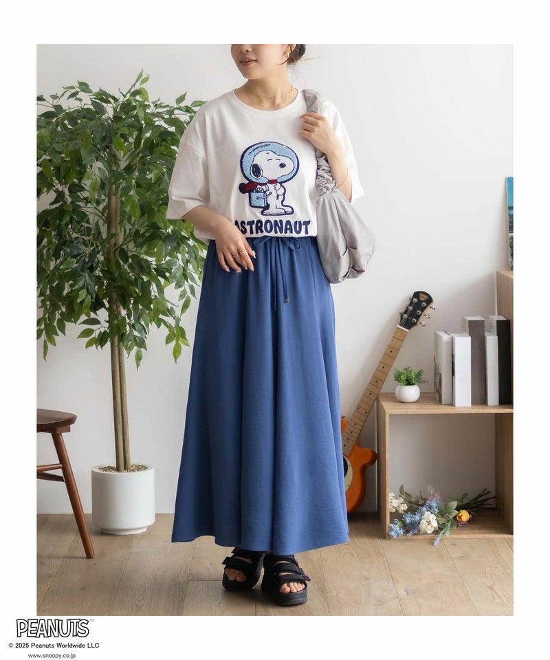 PEANUTS SNOOPY サガラ刺繍Tシャツ レディース メール便 対応商品商品画像-14