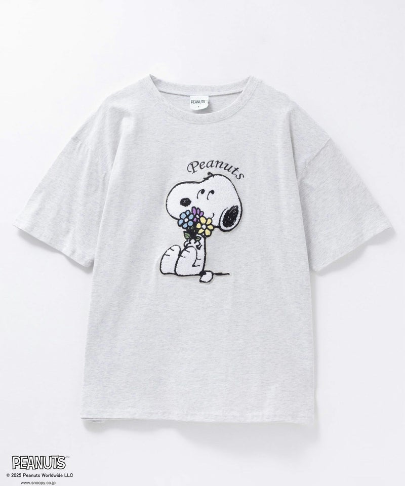 PEANUTS SNOOPY サガラ刺繍Tシャツ レディース メール便 対応商品商品画像-23