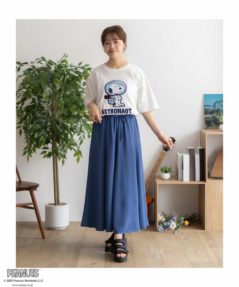 PEANUTS SNOOPY サガラ刺繍Tシャツ レディース メール便 対応商品商品画像-36