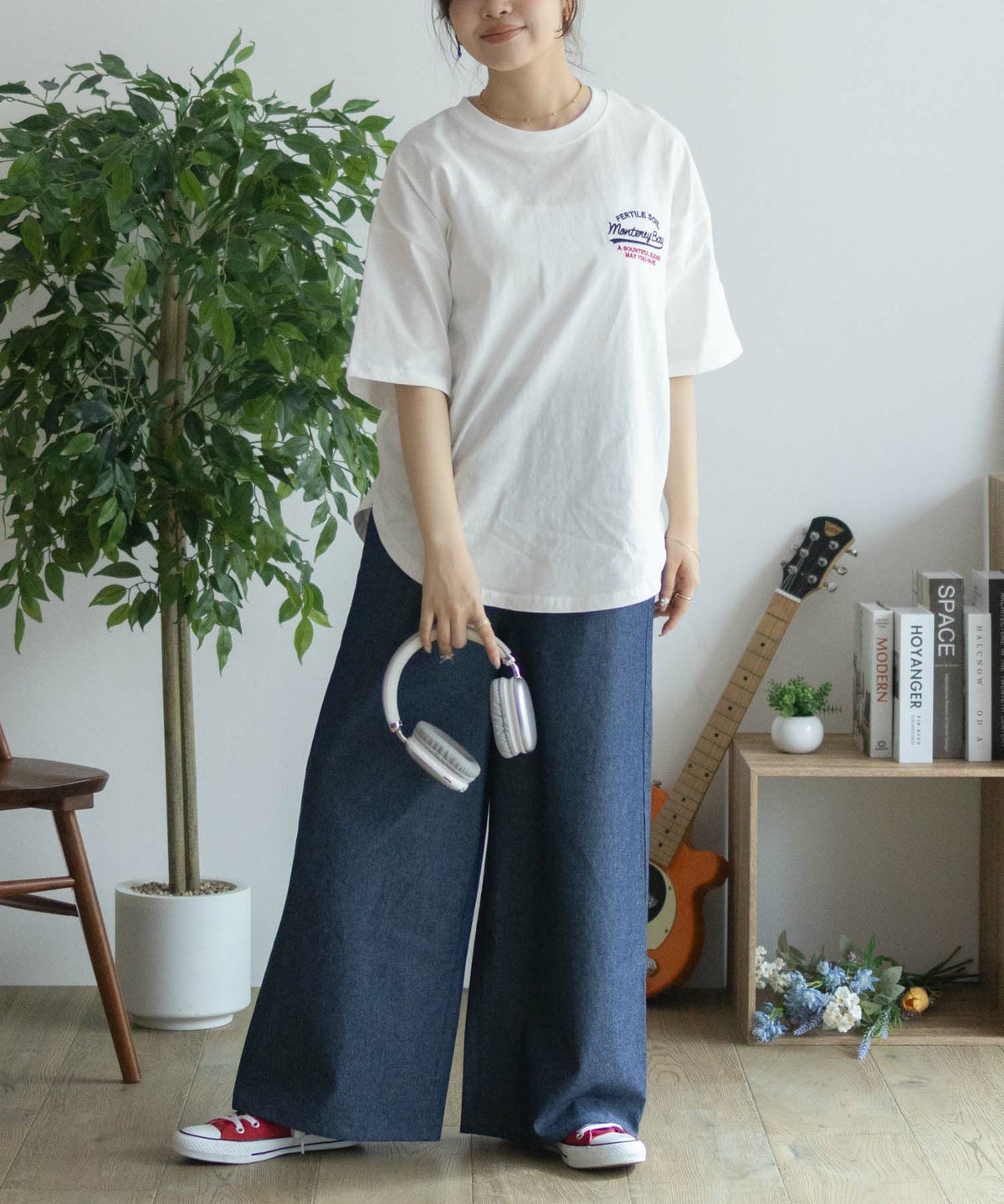 UNDERWRAPS ビッグ刺繍ラウンドTシャツ レディース ネコポス 対応商品