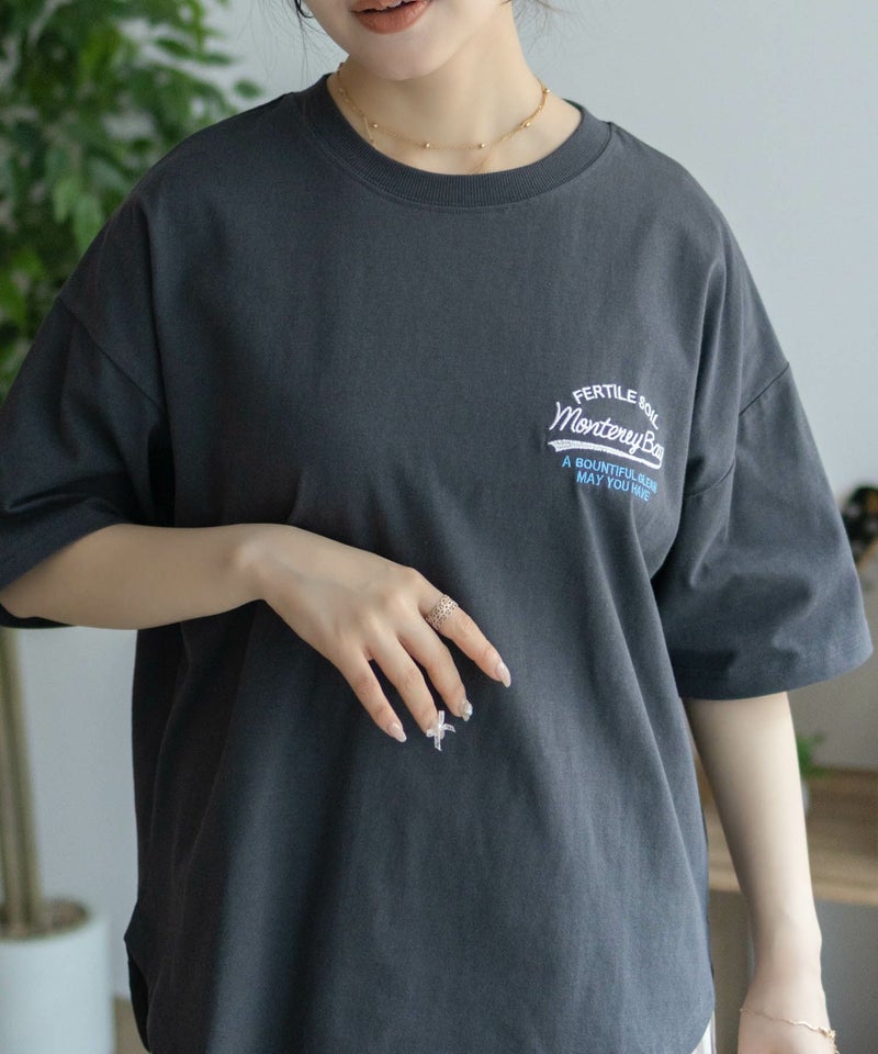 UNDERWRAPS  ビッグ刺繍ラウンドTシャツ レディース メール便 対応商品商品画像-13