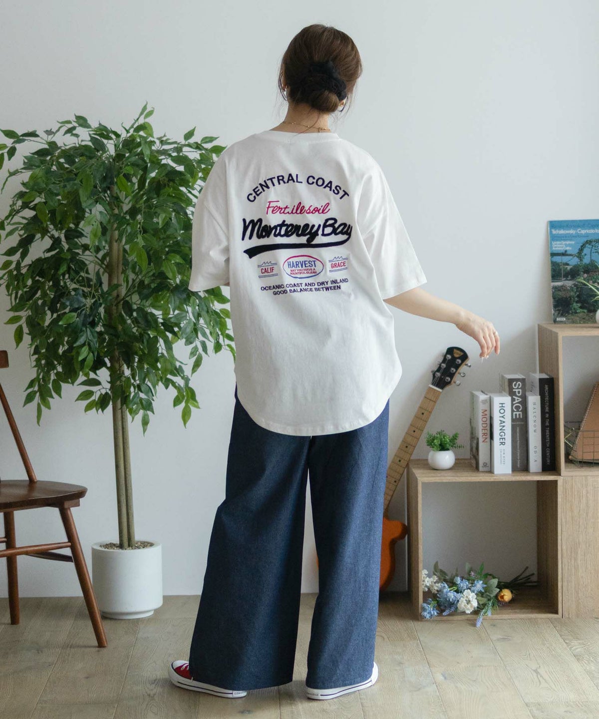 UNDERWRAPS ビッグ刺繍ラウンドTシャツ レディース ネコポス 対応商品