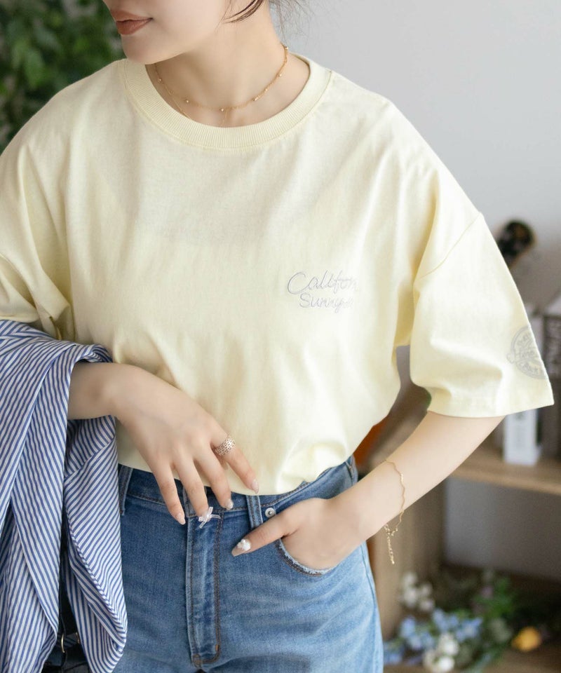 UNDERWRAPS ビッグ刺繍ラウンドTシャツ レディース メール便 対応商品商品画像-12