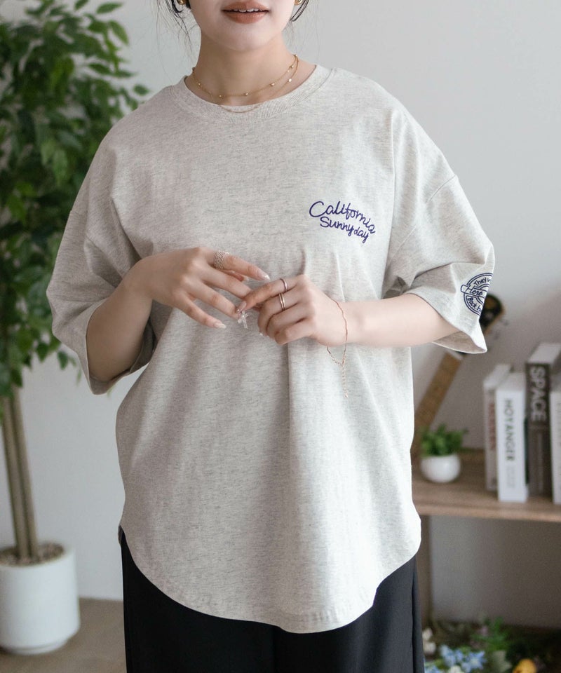 UNDERWRAPS ビッグ刺繍ラウンドTシャツ レディース メール便 対応商品商品画像-16