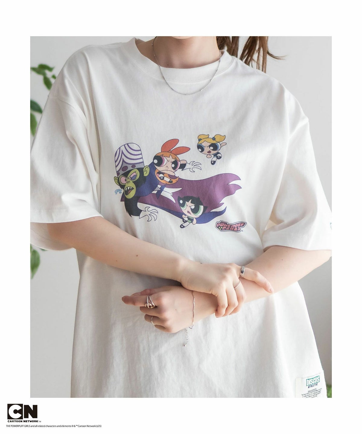 vDISCUS×パワーパフ・ガールズ Tシャツ レディース ネコポス 対応商品a