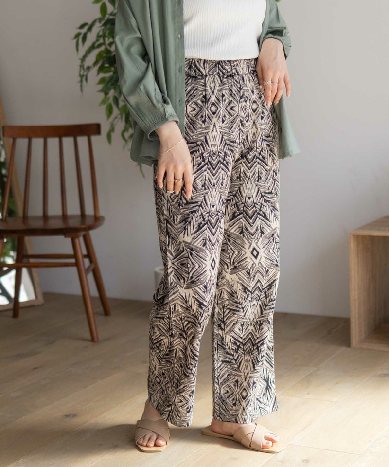 Howdy Marie インドファブリック 綿麻ワイドパンツ レディース商品画像-6