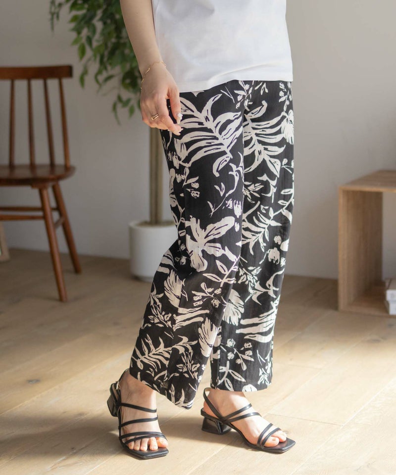 Howdy Marie インドファブリック 綿麻ワイドパンツ レディース商品画像-12