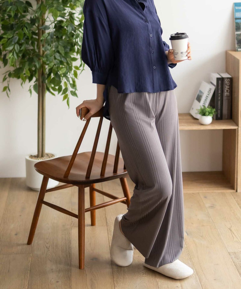 NAVY ハピ楽 セルフカットランダムテレコパンツ レディース商品画像-13