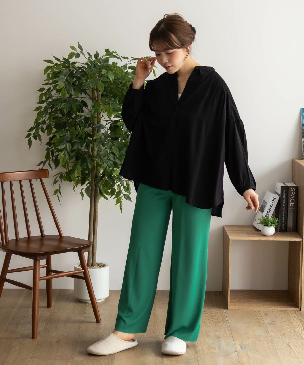 NAVY ハピ楽 セルフカットドリスパンツ レディース