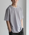 NAVY SARARI 接触冷感 キーネックフェイクレイヤードTシャツ メンズ ネコポス 対応商品