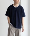 NAVY SARARI 接触冷感 キーネックフェイクレイヤードTシャツ メンズ メール便 対応商品商品サムネイル-17