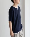 NAVY SARARI 接触冷感 キーネックフェイクレイヤードTシャツ メンズ メール便 対応商品商品サムネイル-18