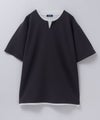NAVY SARARI 接触冷感 キーネックフェイクレイヤードTシャツ メンズ メール便 対応商品商品サムネイル-25