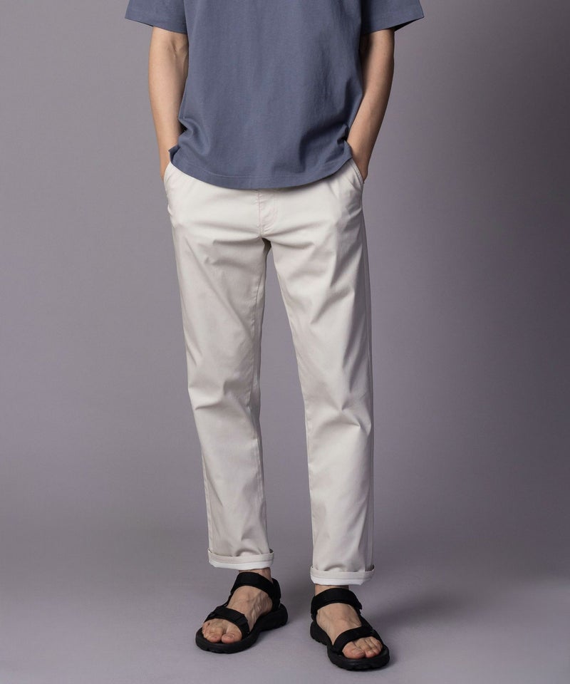 NAVY SARARI 裏メッシュドビーストレートパンツ メンズ商品画像-2