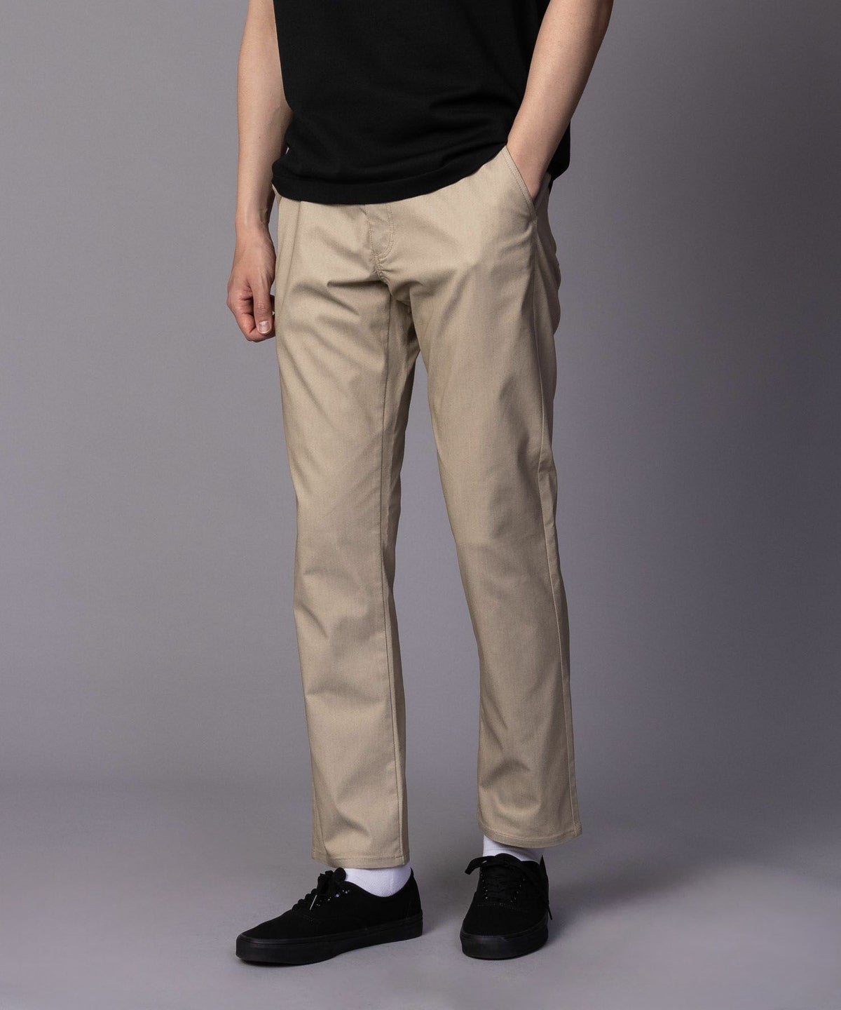 NAVY SARARI 裏メッシュドビーストレートパンツ メンズ