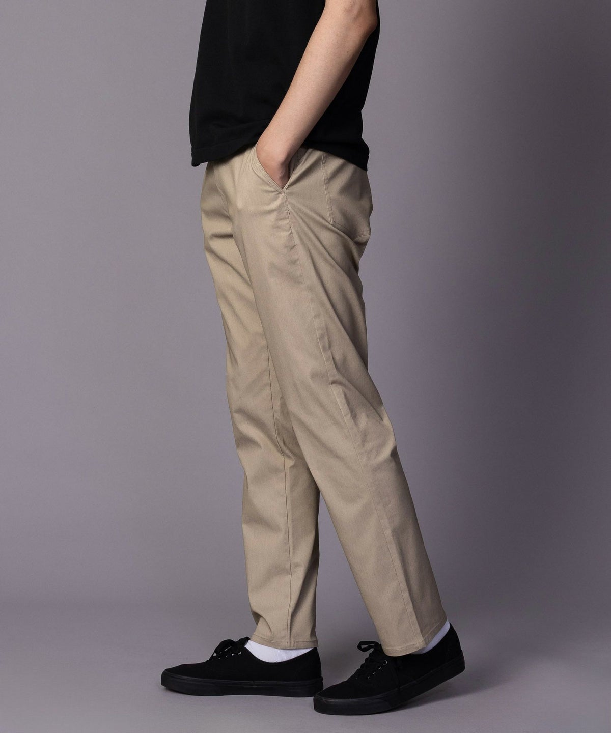 NAVY SARARI 裏メッシュドビーストレートパンツ メンズ