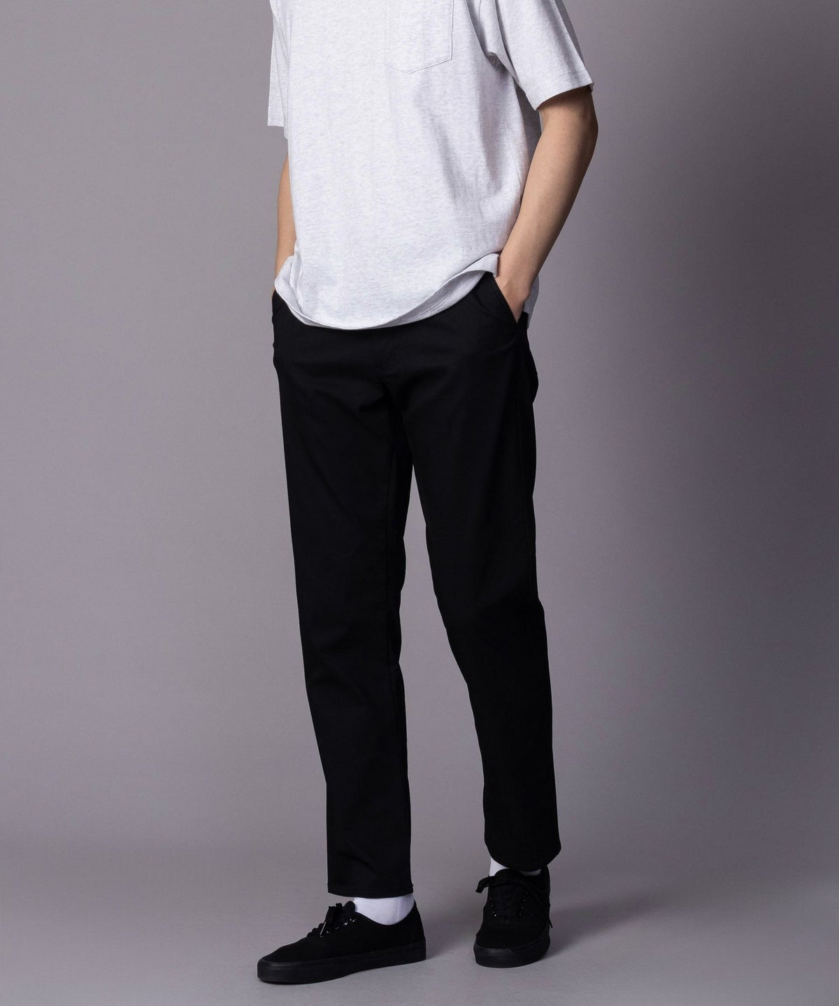 NAVY SARARI 裏メッシュドビーストレートパンツ メンズ