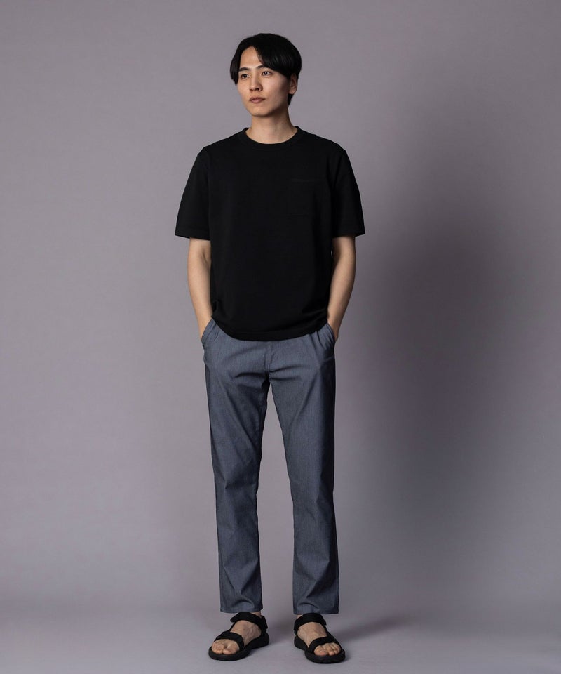 NAVY SARARI 裏メッシュドビーストレートパンツ メンズ商品画像-38