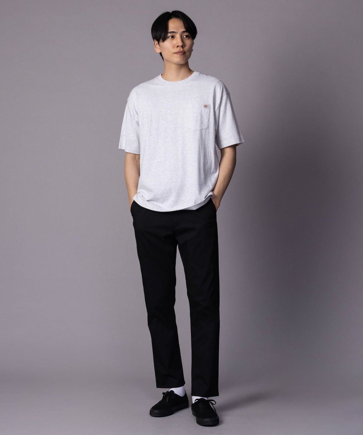 NAVY SARARI 裏メッシュドビーストレートパンツ メンズ