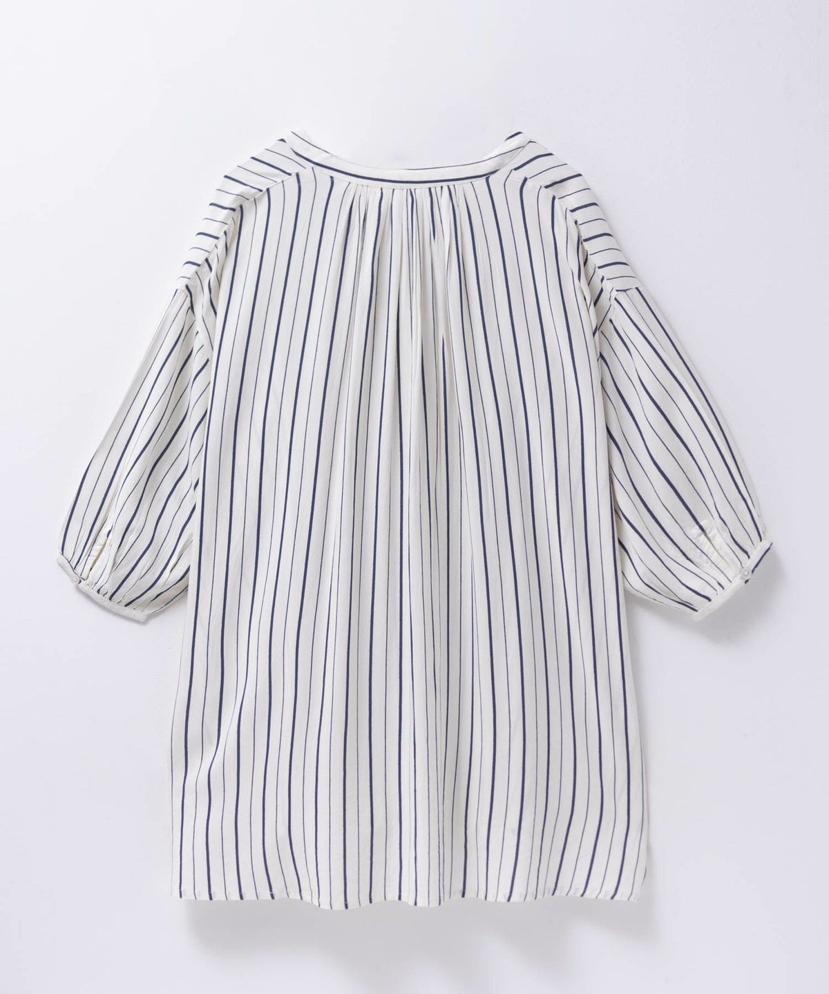 Howdy Marie インドファブリック 7分袖バンドカラーチュニック レディース