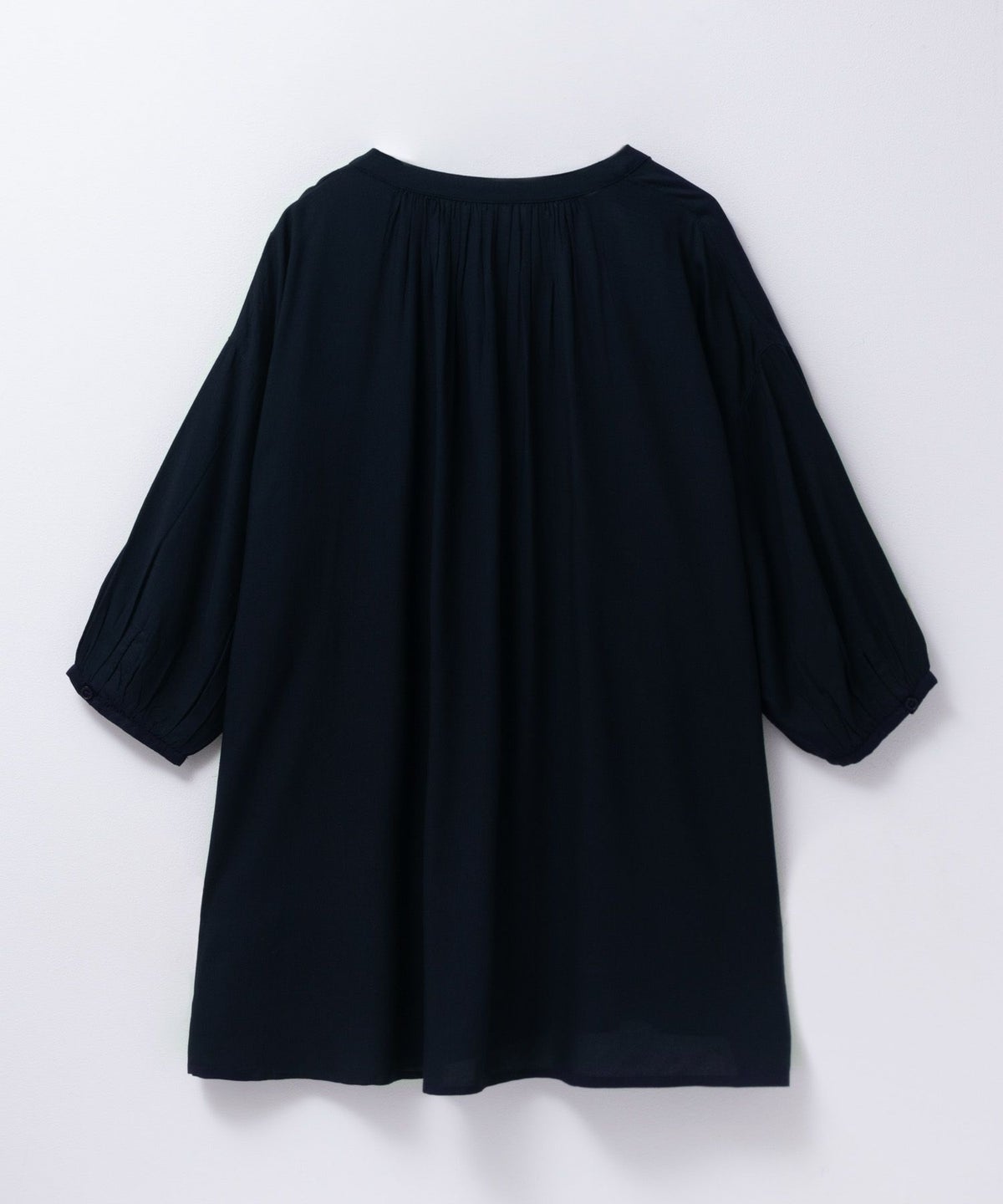 Howdy Marie インドファブリック 7分袖バンドカラーチュニック レディース