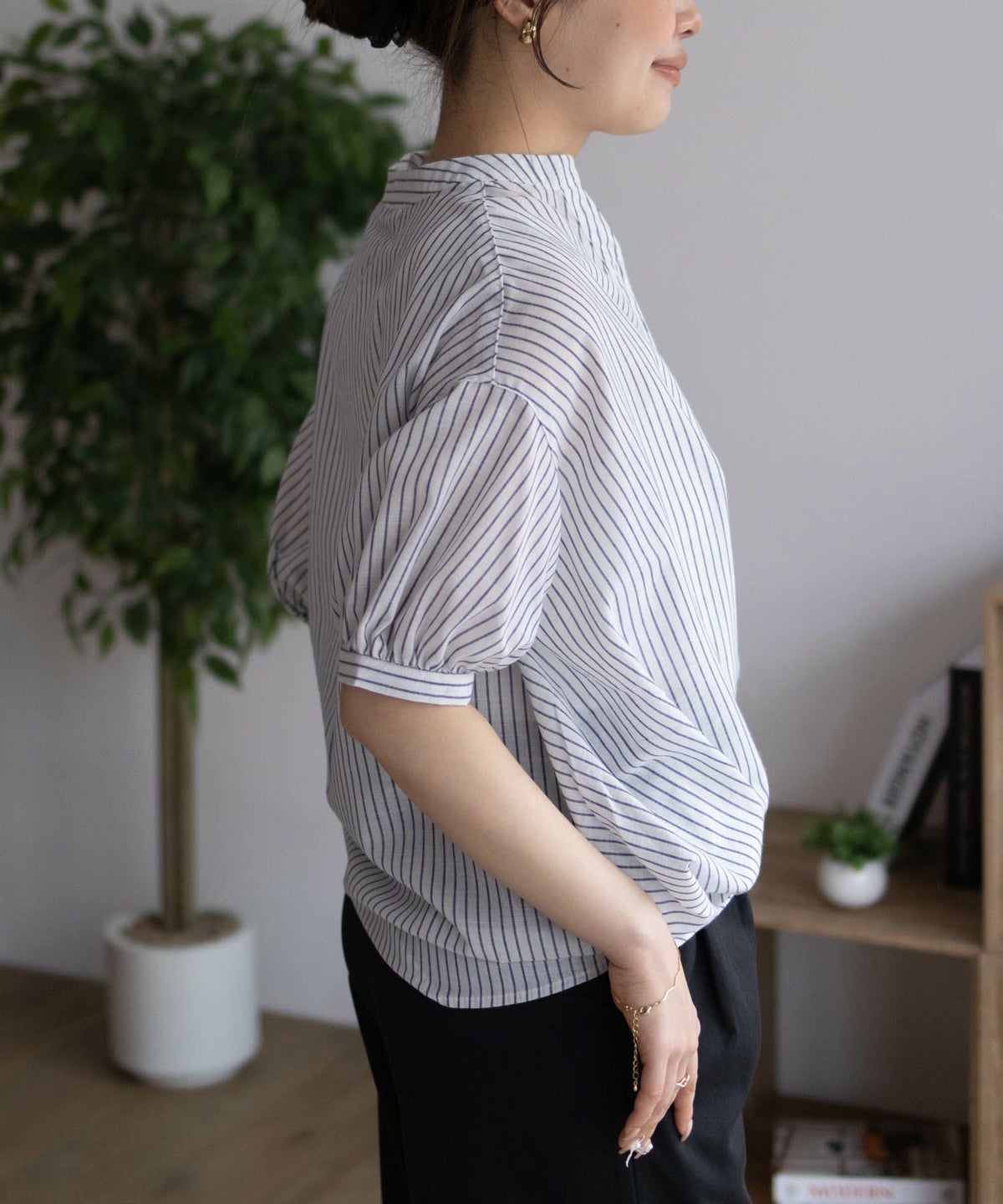 nAvy 裾タックスキッパーブラウス レディース