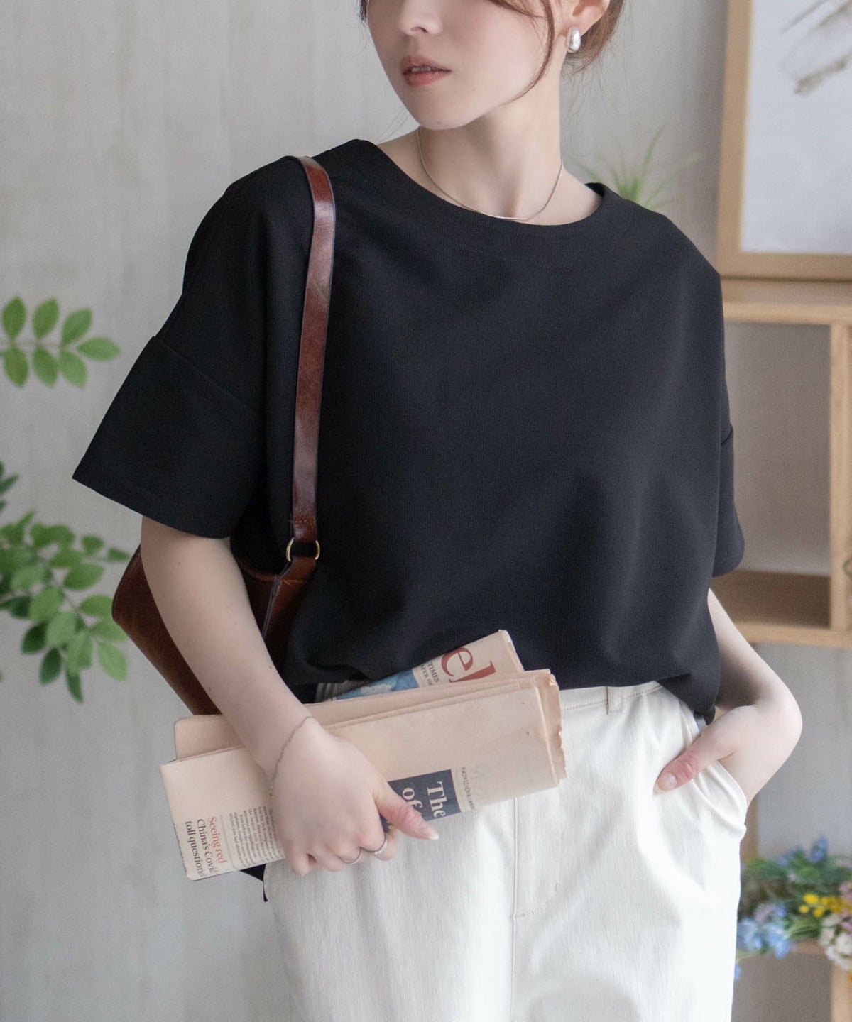 nAvy SARARI ミニワッフルスリットプルオーバー レディース ネコポス 対応商品