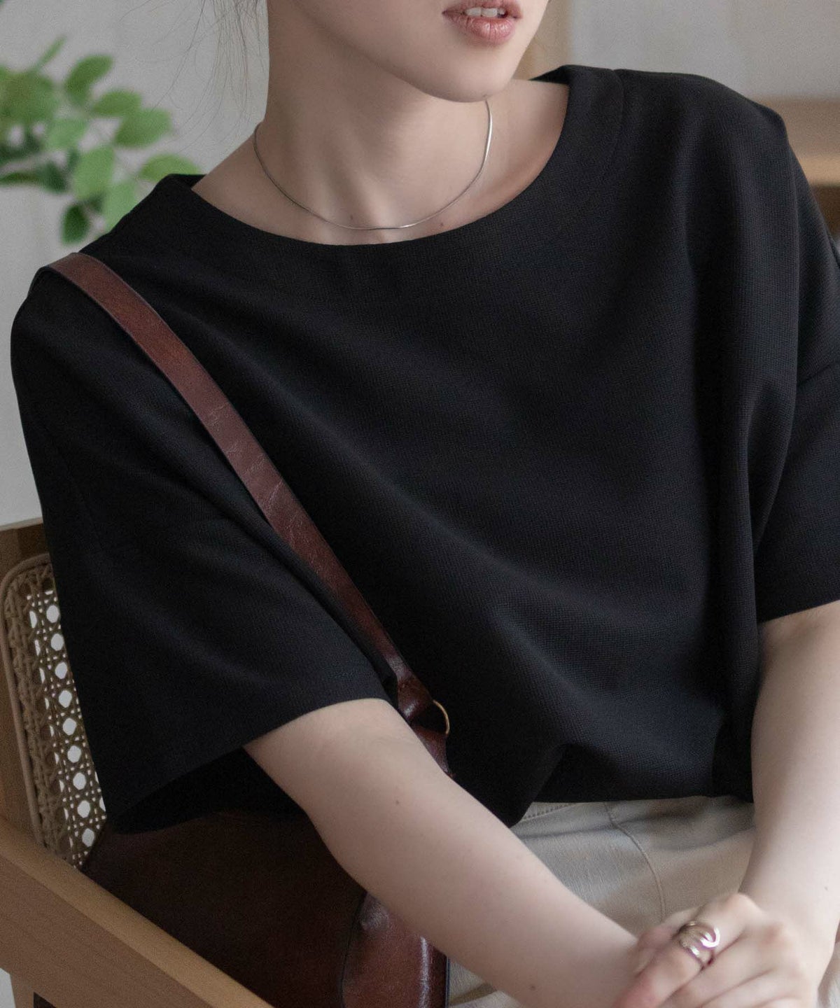 nAvy SARARI ミニワッフルスリットプルオーバー レディース ネコポス 対応商品