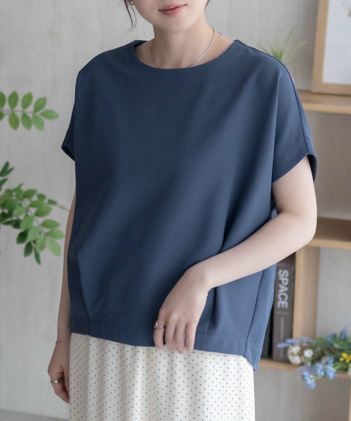 nAvy SARARI ミニワッフル裾タックプルオーバー レディース ネコポス 対応商品