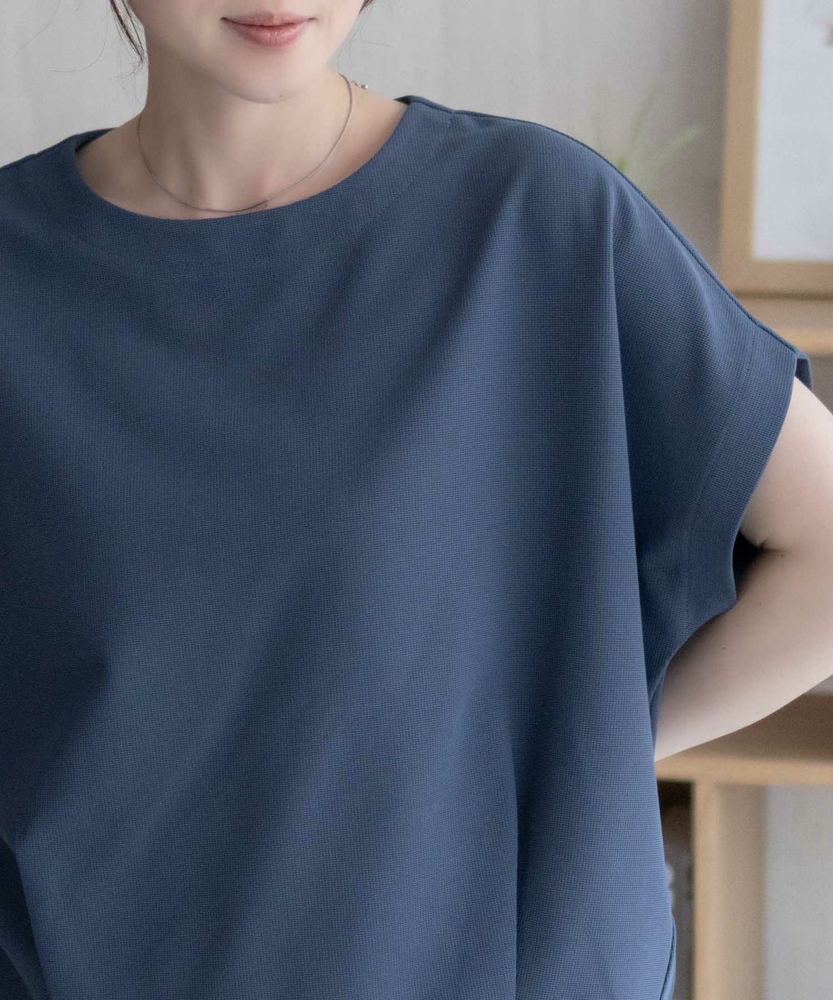 nAvy SARARI ミニワッフル裾タックプルオーバー レディース ネコポス 対応商品