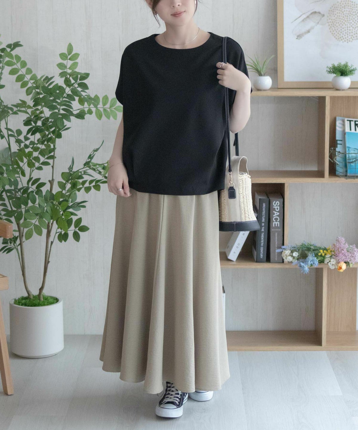 nAvy SARARI ミニワッフル裾タックプルオーバー レディース ネコポス 対応商品