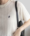 BEVERLY HILLS POLO CLUB ケーブルクルー半袖ニット レディース商品サムネイル-13