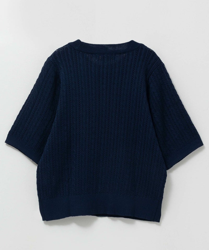 BEVERLY HILLS POLO CLUB ケーブルクルー半袖ニット レディース商品画像-26