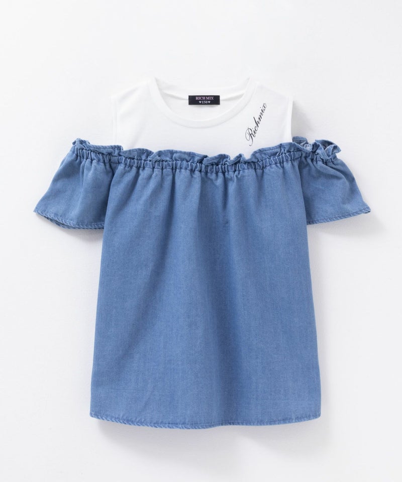 RICH MIX 肩あきフェイクブラウス キッズ商品画像-1
