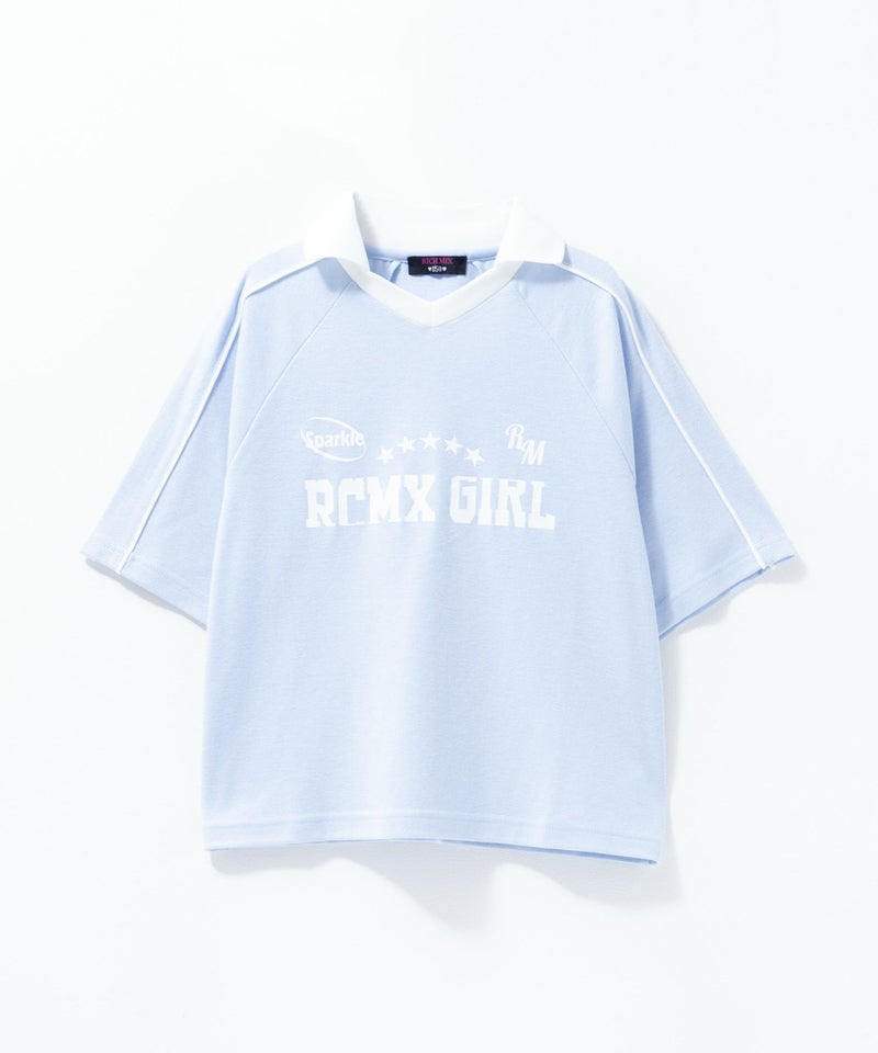 RICH MIX ポンチ素材 襟付き肩ラインTシャツ キッズ メール便 対応商品商品画像-3