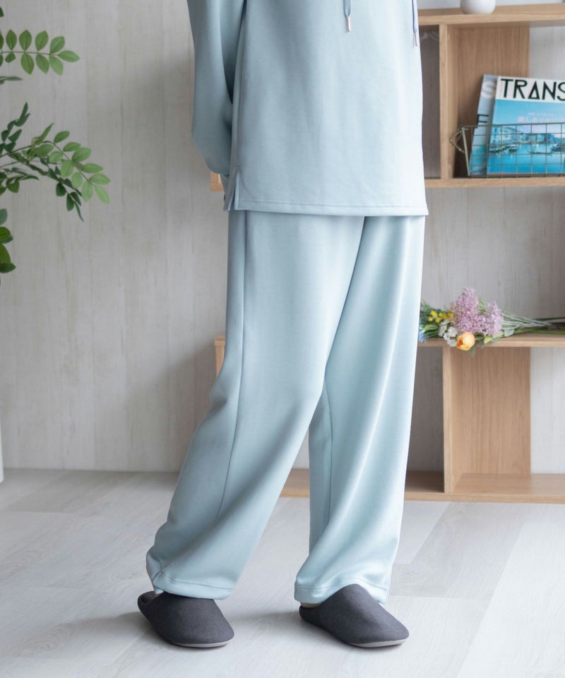 NAVY  ポンチ素材 もちもちスウェット上下セット レディース商品画像-5