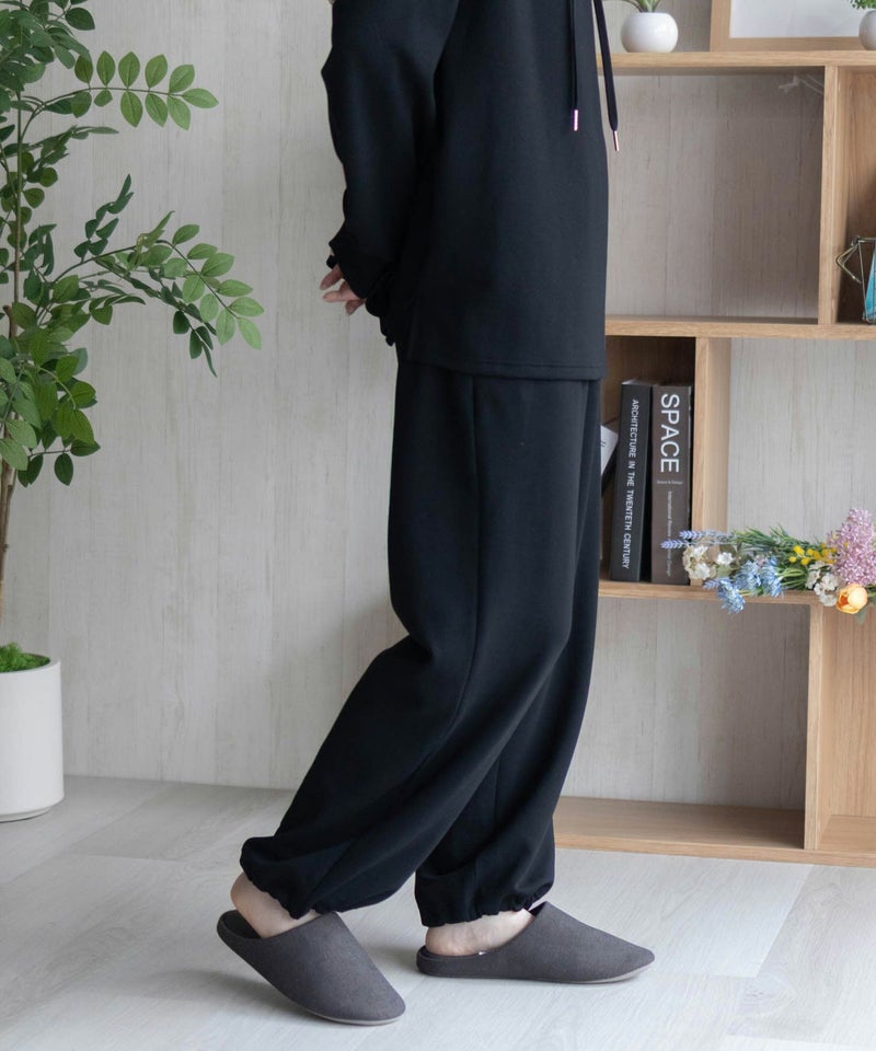 NAVY ポンチ素材 もちもちスウェット上下セット レディース商品画像-13