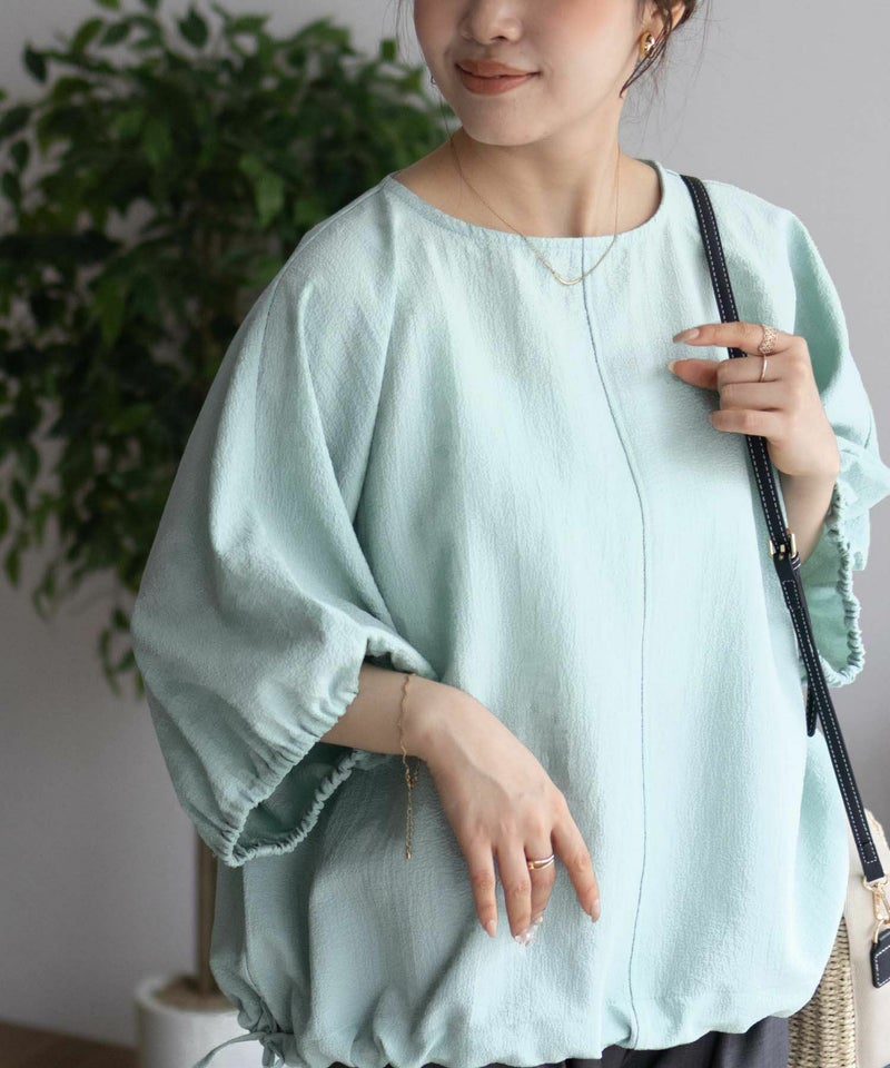 nAvy 裾サイドシャーリングブラウス レディース商品画像-1