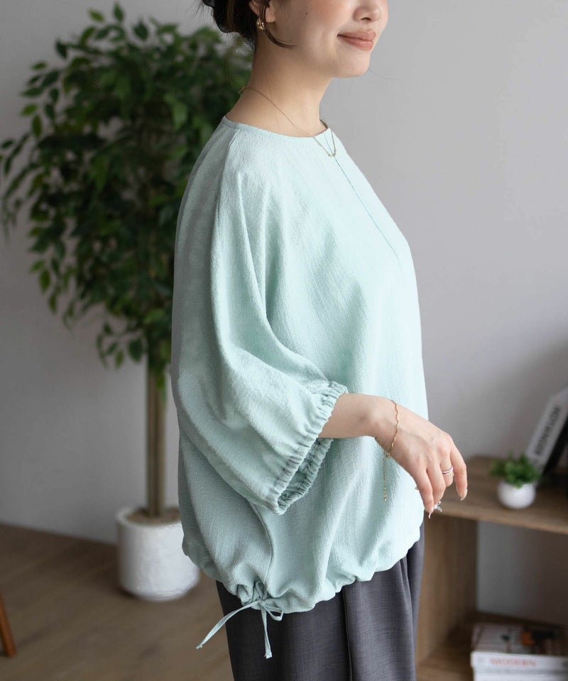 nAvy 裾サイドシャーリングブラウス レディース商品画像-7