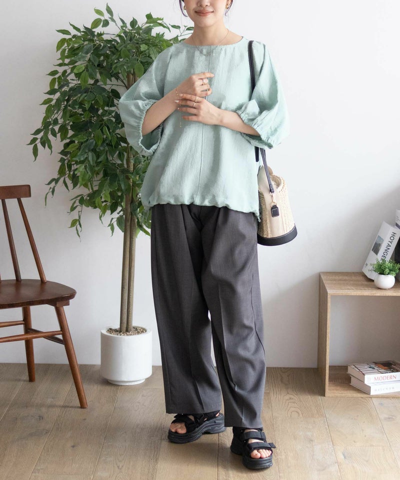 nAvy  裾サイドシャーリングブラウス レディース商品画像-9