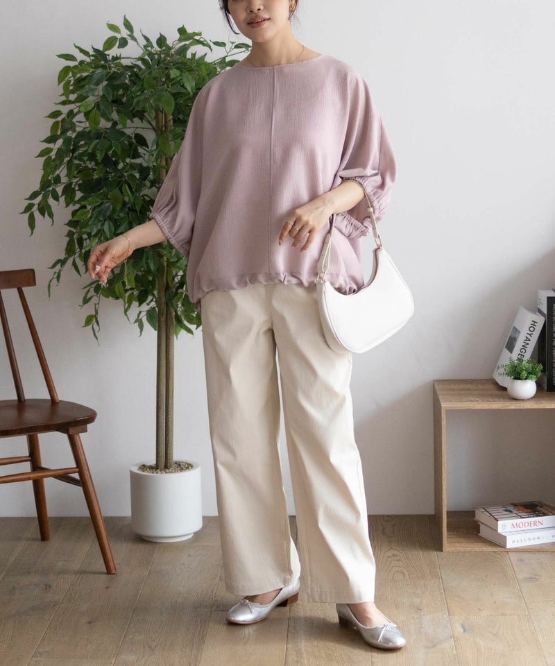 nAvy 裾サイドシャーリングブラウス レディース商品画像-13