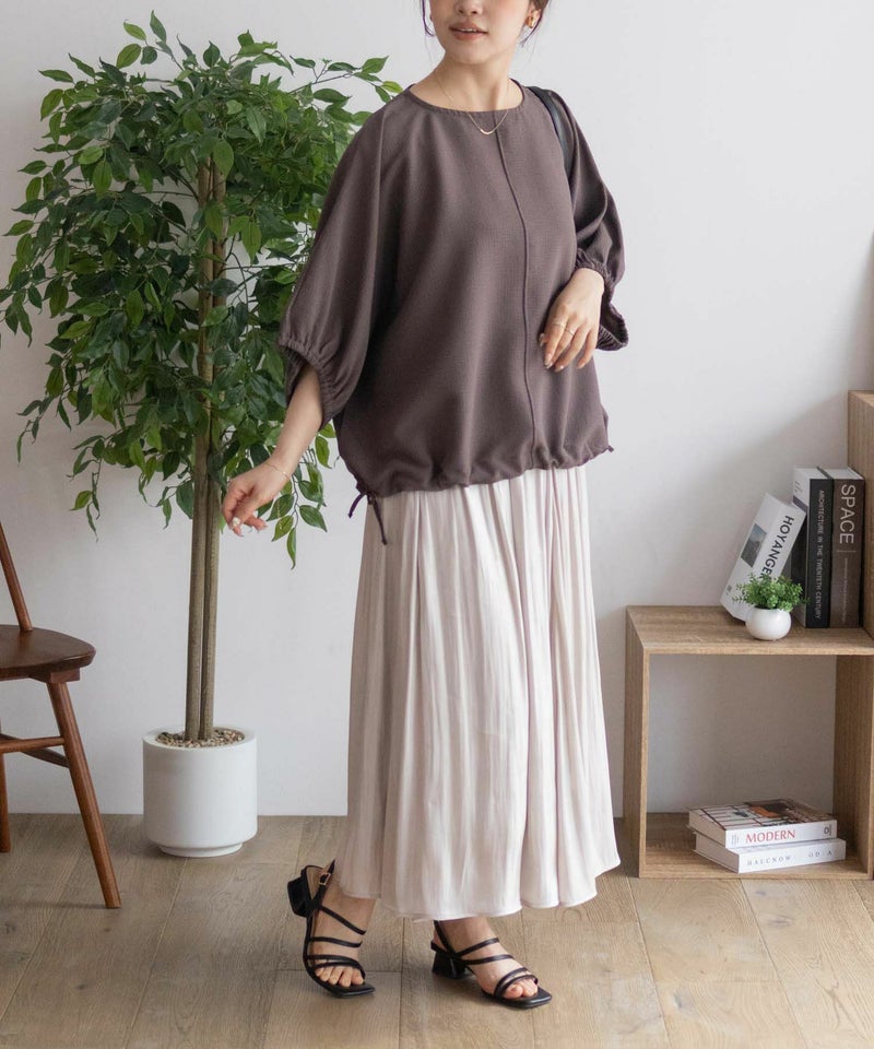 nAvy 裾サイドシャーリングブラウス レディース商品画像-17