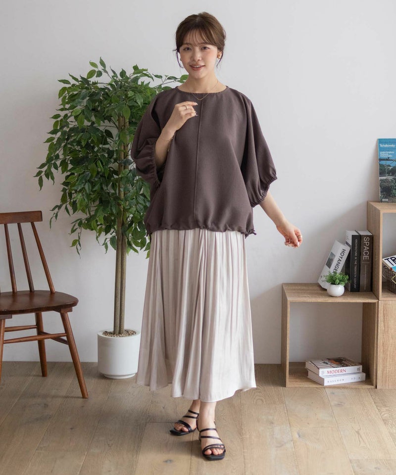 nAvy 裾サイドシャーリングブラウス レディース商品画像-28